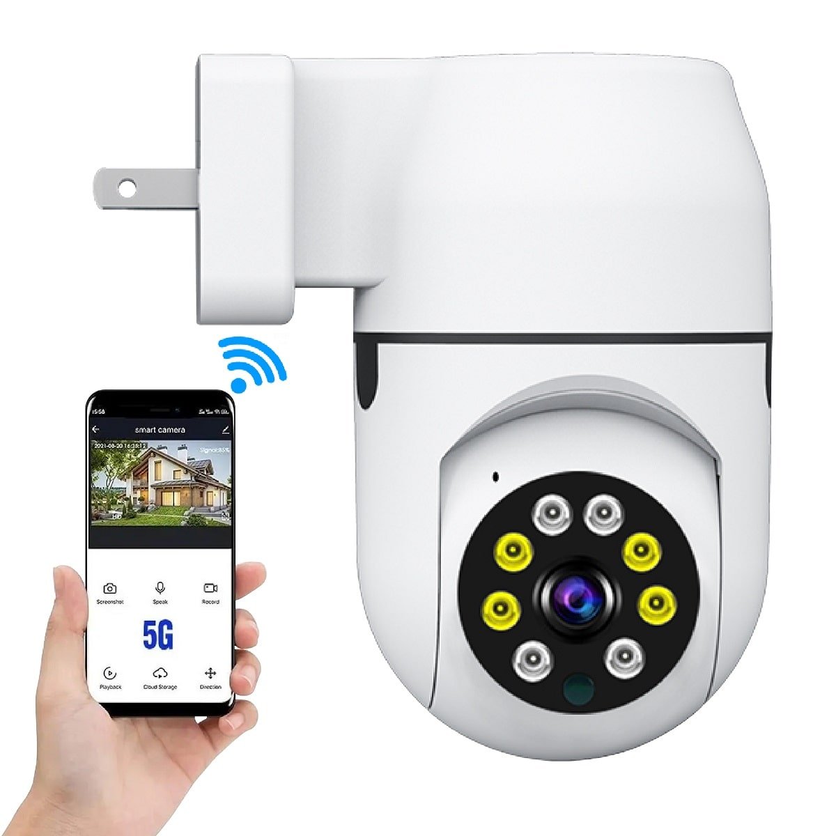 Camara-Enchufe-Portada.jpg Camara Robotica Enchufable Wifi 360° - Imagen 1