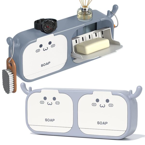 Jabonera Doble con Ventana de Pared