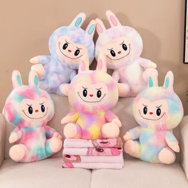 Peluche Labubu Colores + Cobija Estampada