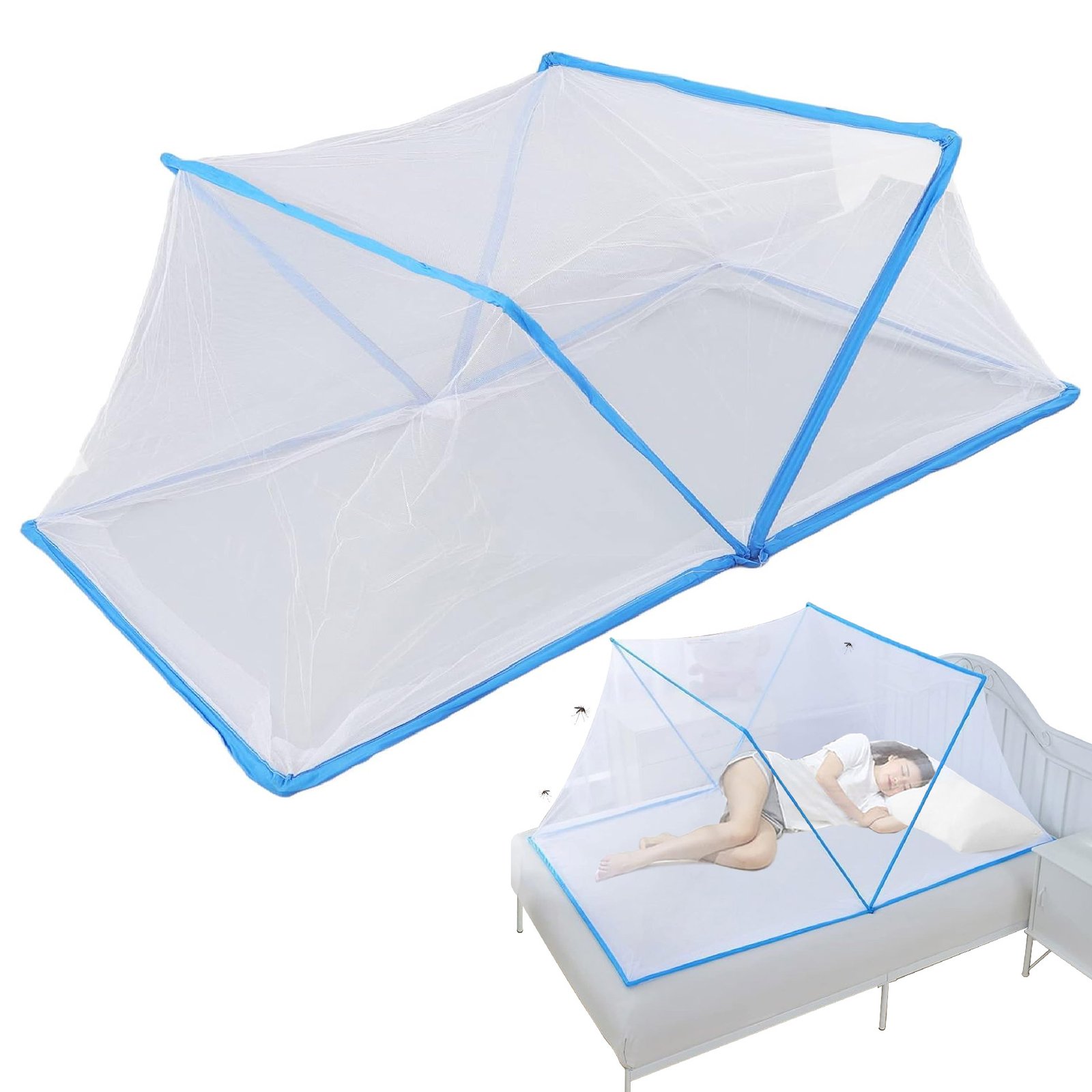 Mosquitero02.jpg Toldillo Plegable Para Cama 190x100cm - Imagen 1