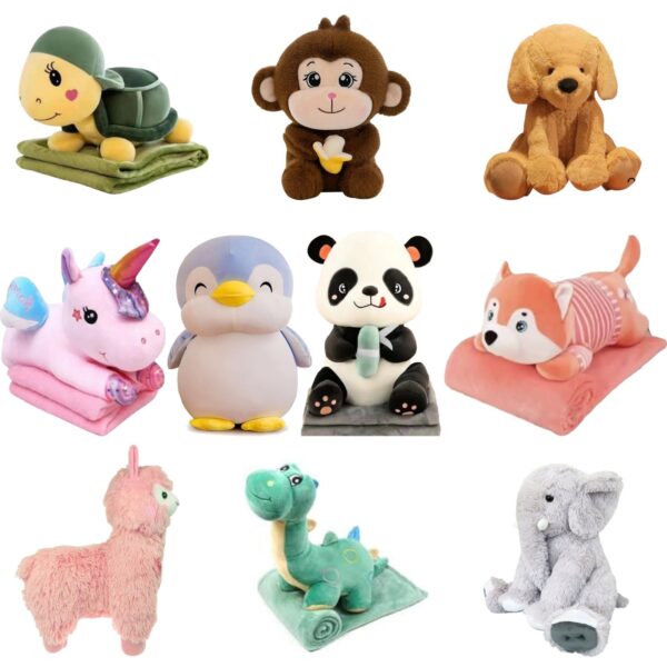 Peluche Animales + Cobija