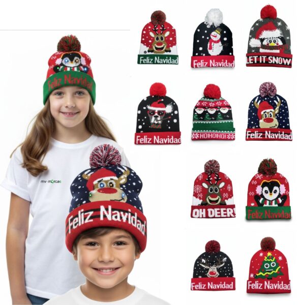 Gorro Navideño Con luces