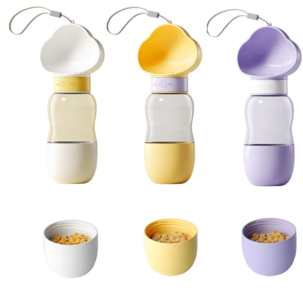 Bebedero con deposito para alimentos para mascota