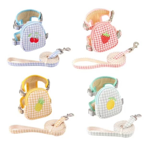 Arnes para gato frutas 3pz